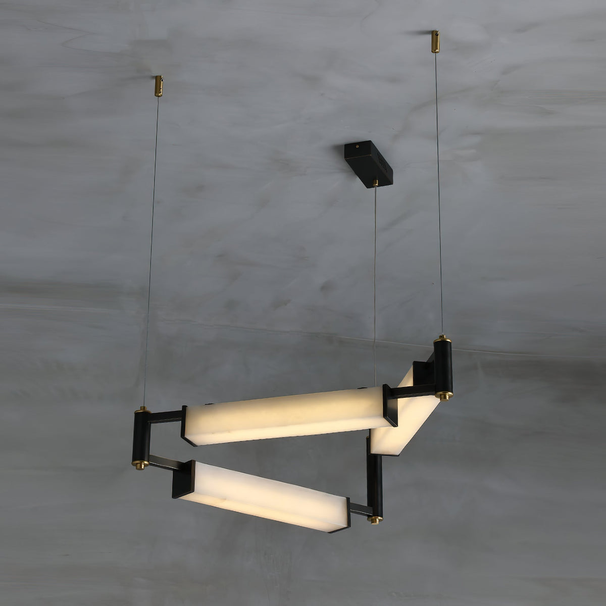 Arsorara Brass Alabaster Chandelier