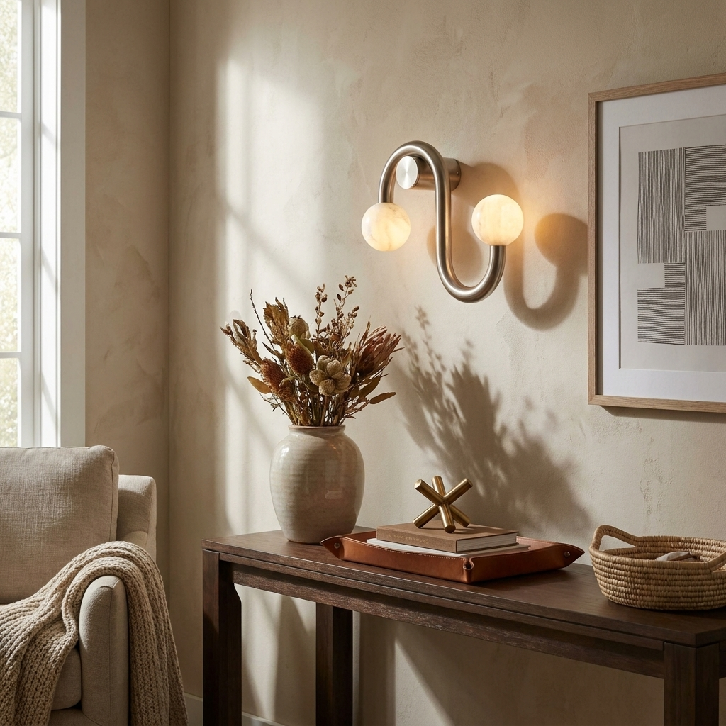 Ripple Alabaster Wall Sconce