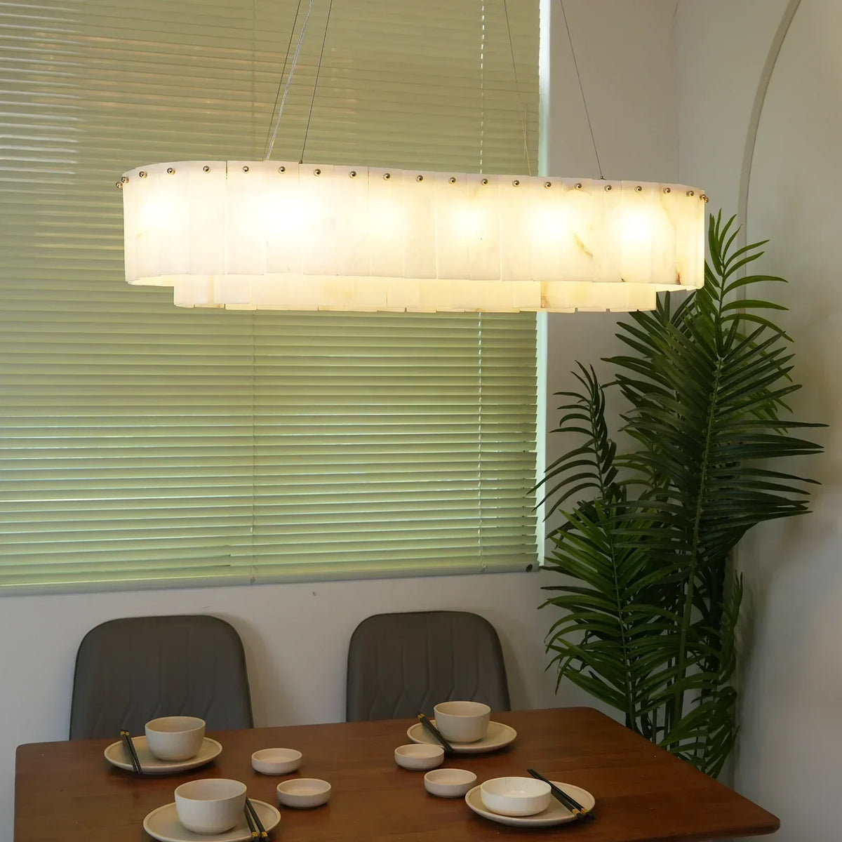 Rock Alabaster Chandelier