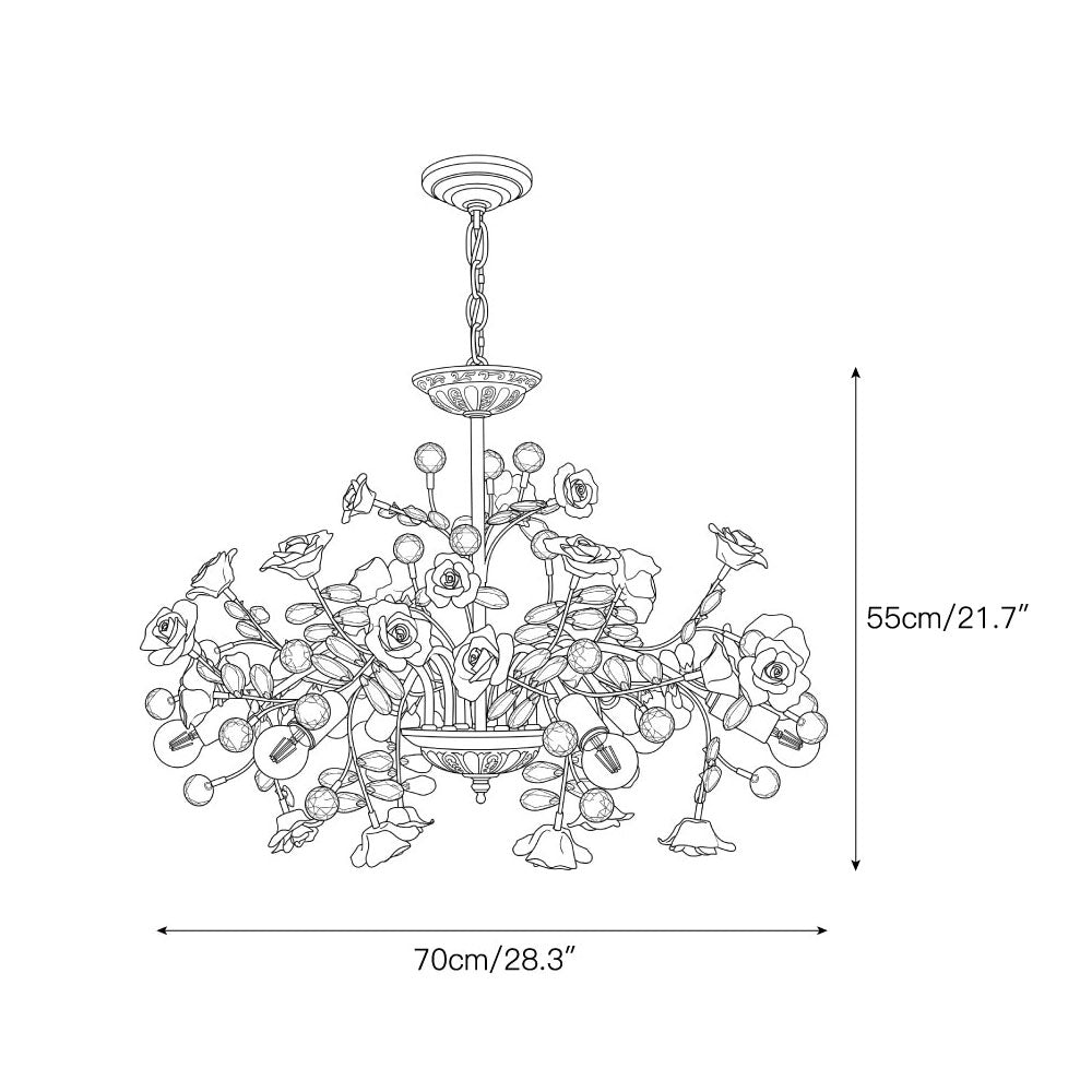 Rosé Amara Chandelier
