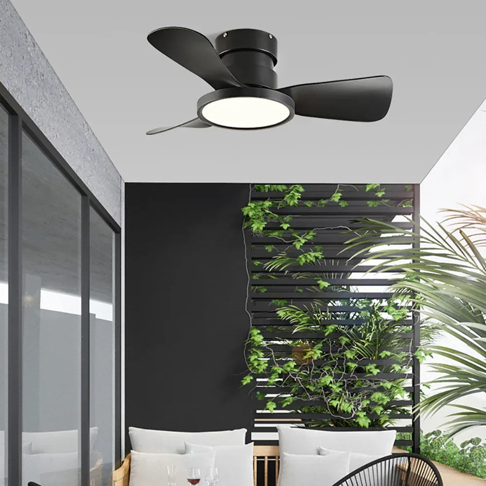Round Acrylic Blade Ceiling Fan Light