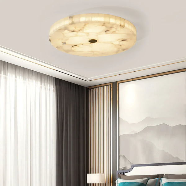 Alabaster Round Ceiling Lamp