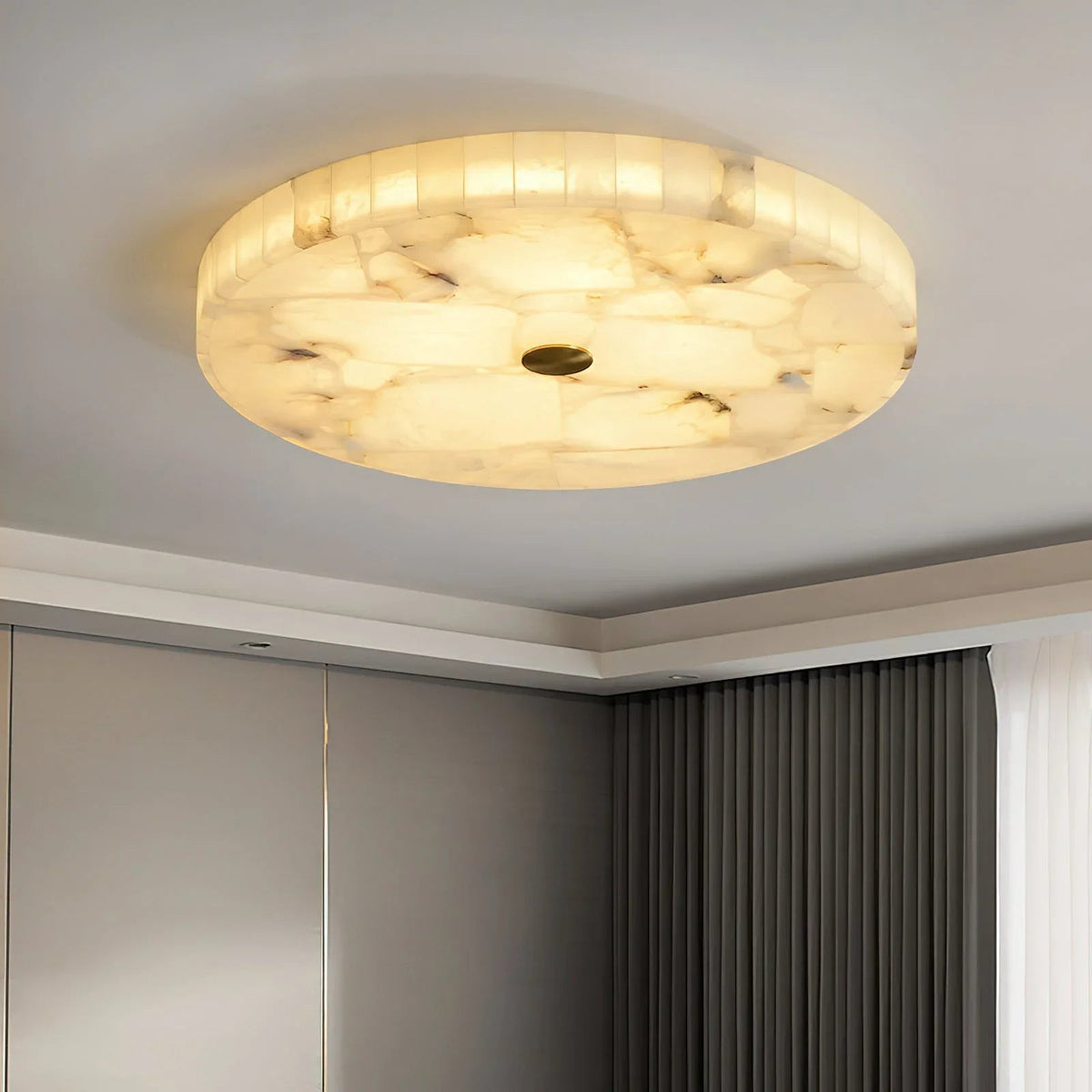Alabaster Round Ceiling Lamp