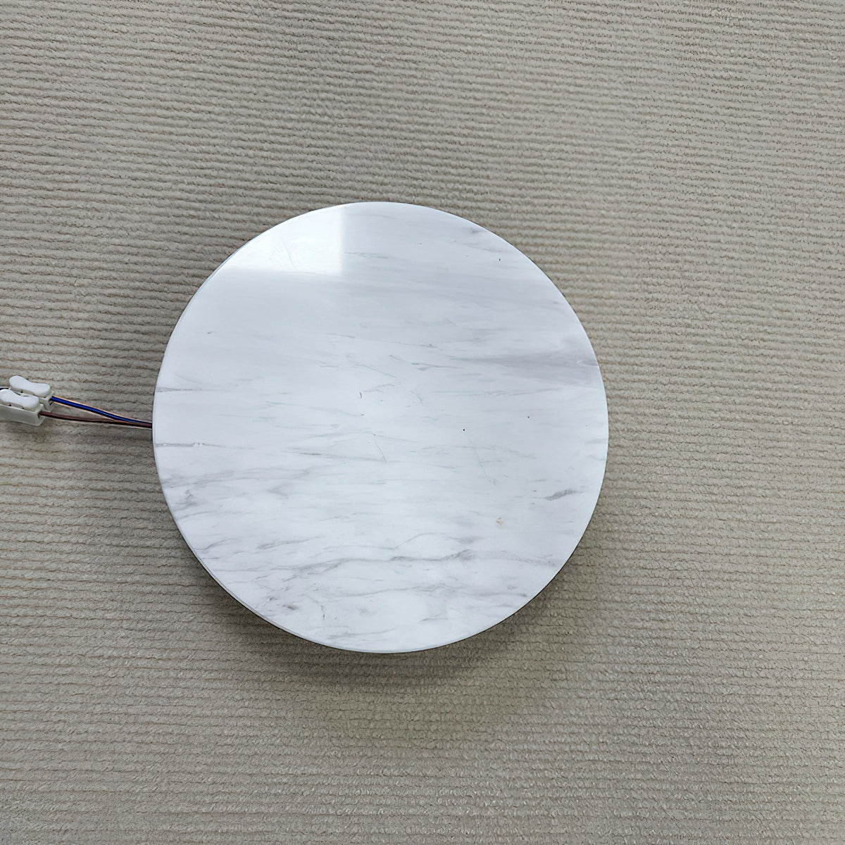 Vasilora Round White Marble Sconce Wall Lamp