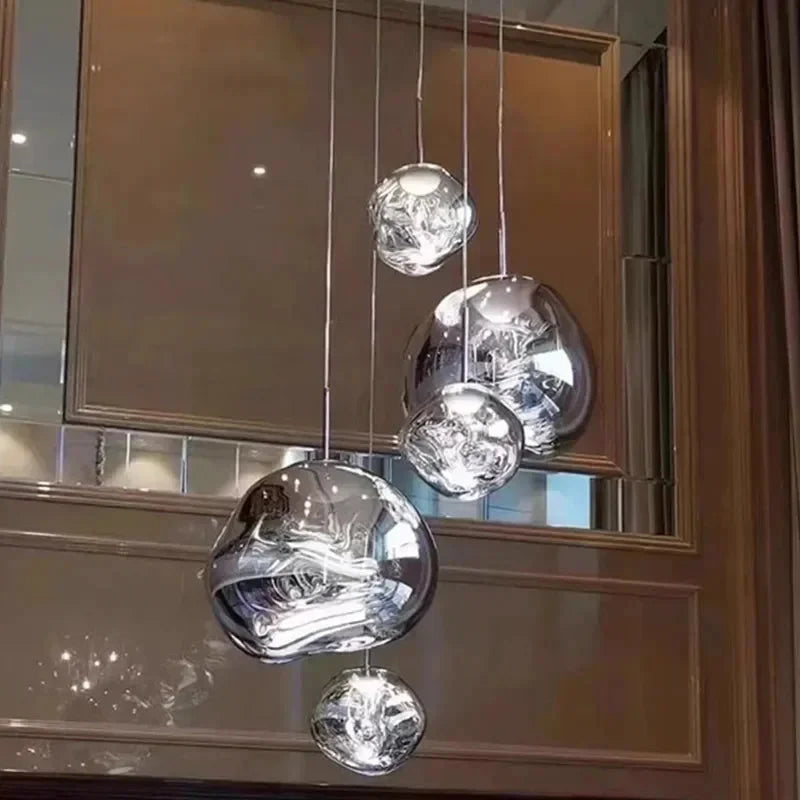Ruby Contemporary Bubble Pendant Chandelier