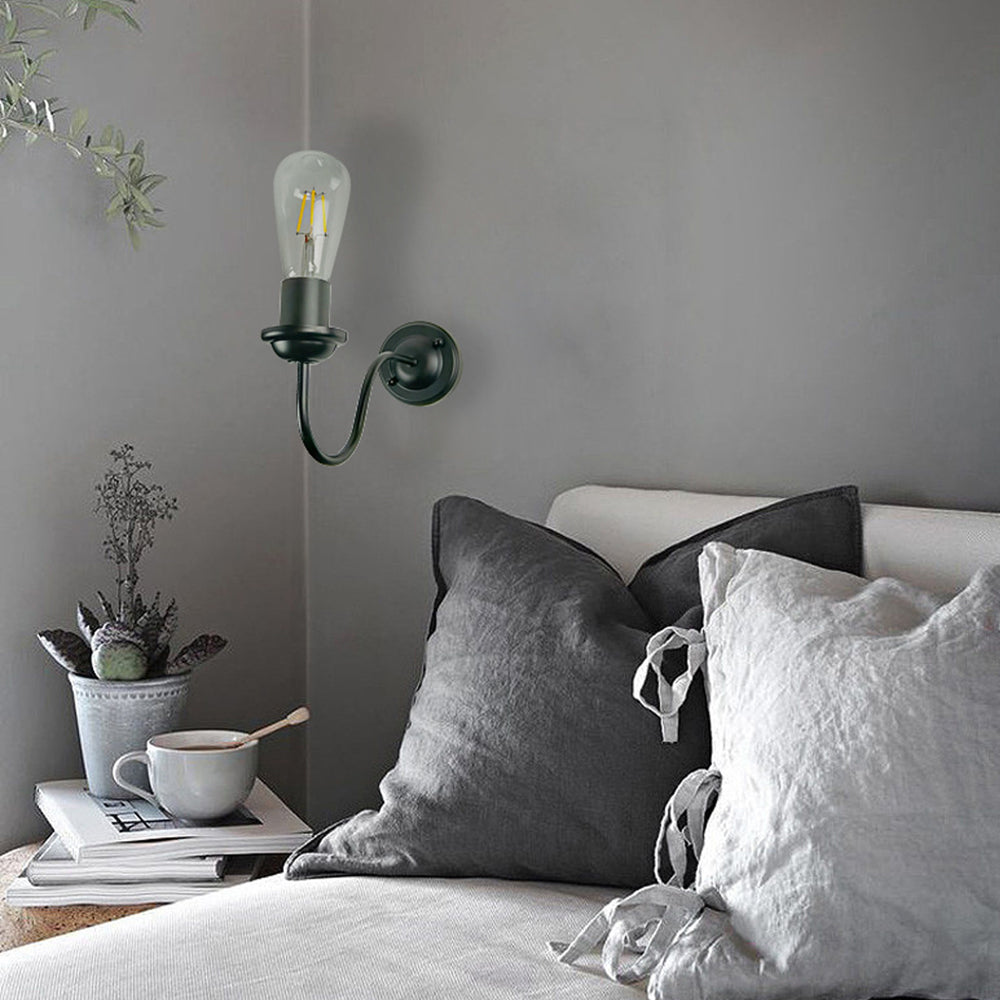 Silva Simple Retro Wrought Iron Wall Lamp for Garden