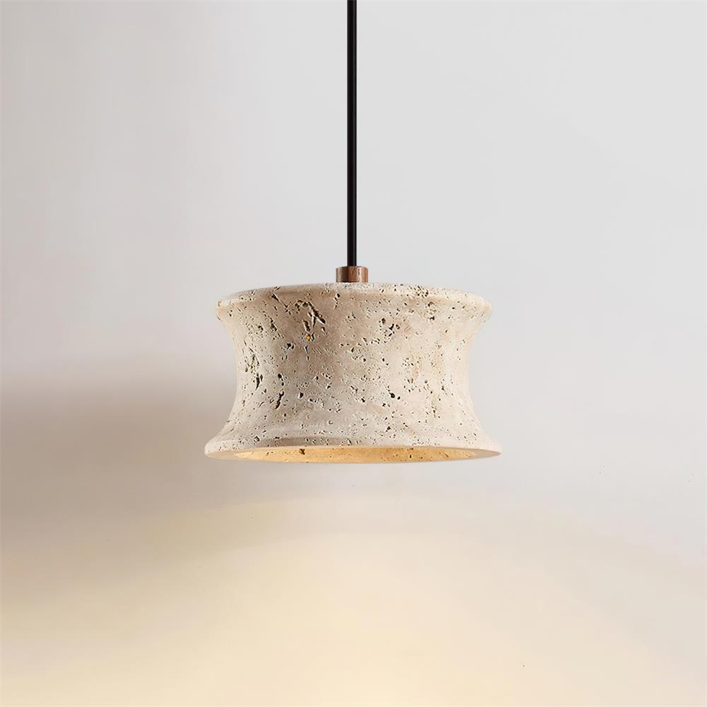 Noreria Pendant Lamp Travertine Sculptural