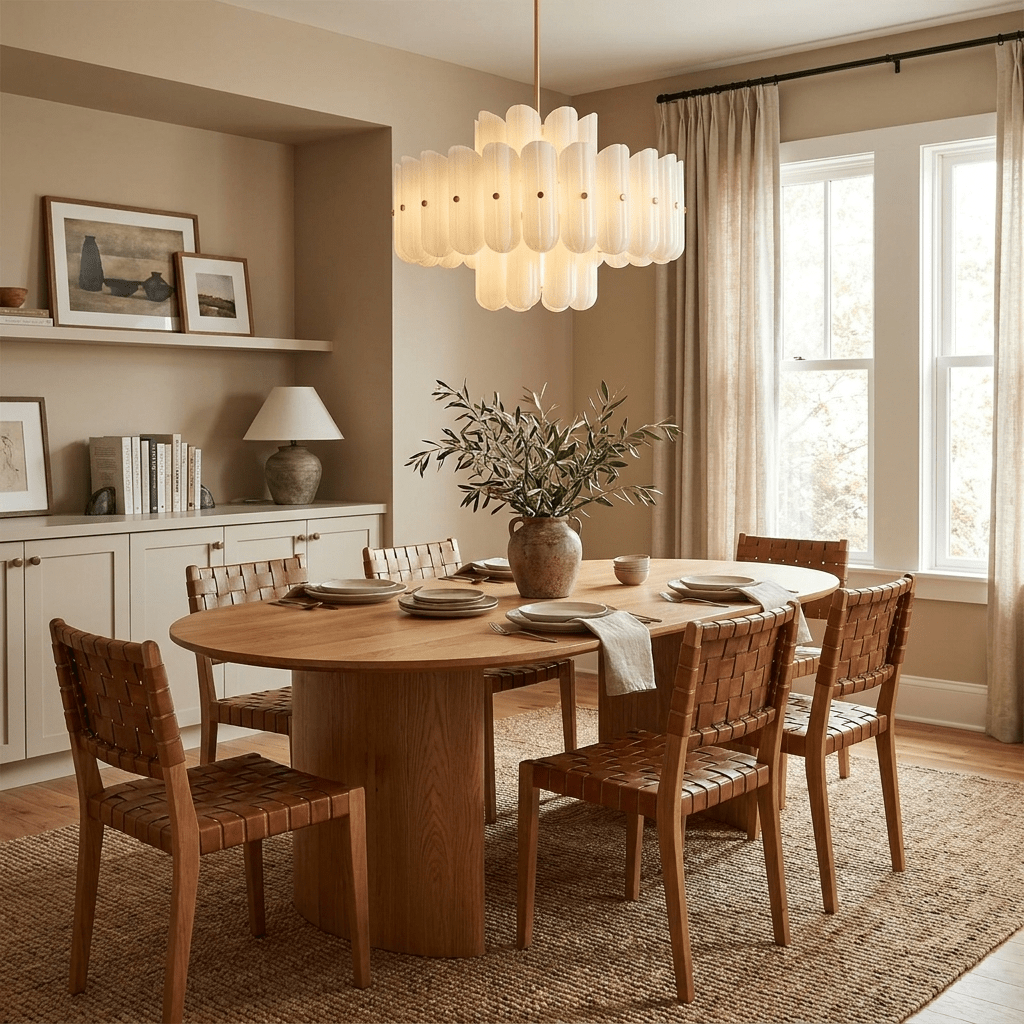 Liora Layered Fluted Glass Chandelier