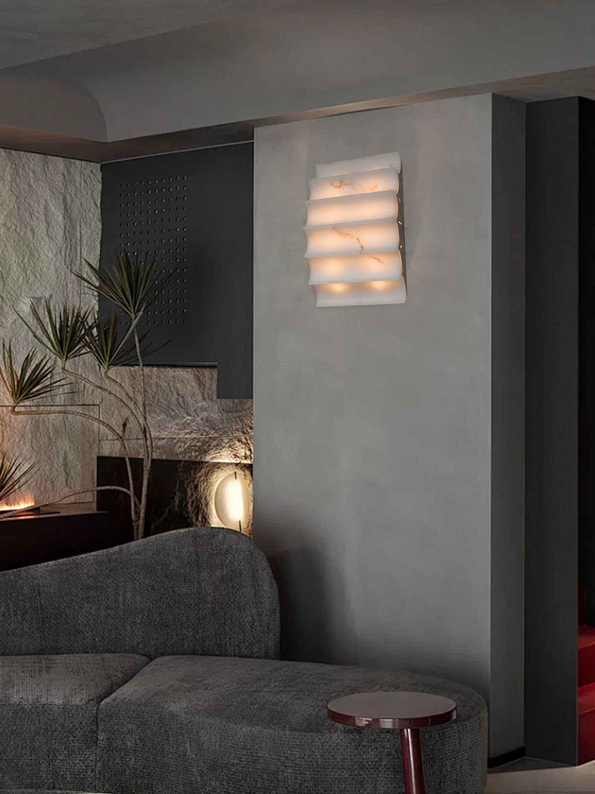 Stepped Arched Alabaster Wall Lamp