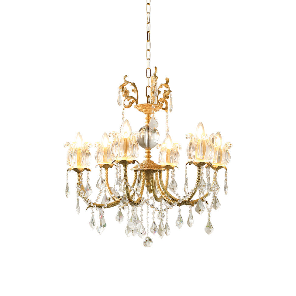 Evynyra Postmodern Luxury Brass Crystal Chandelier