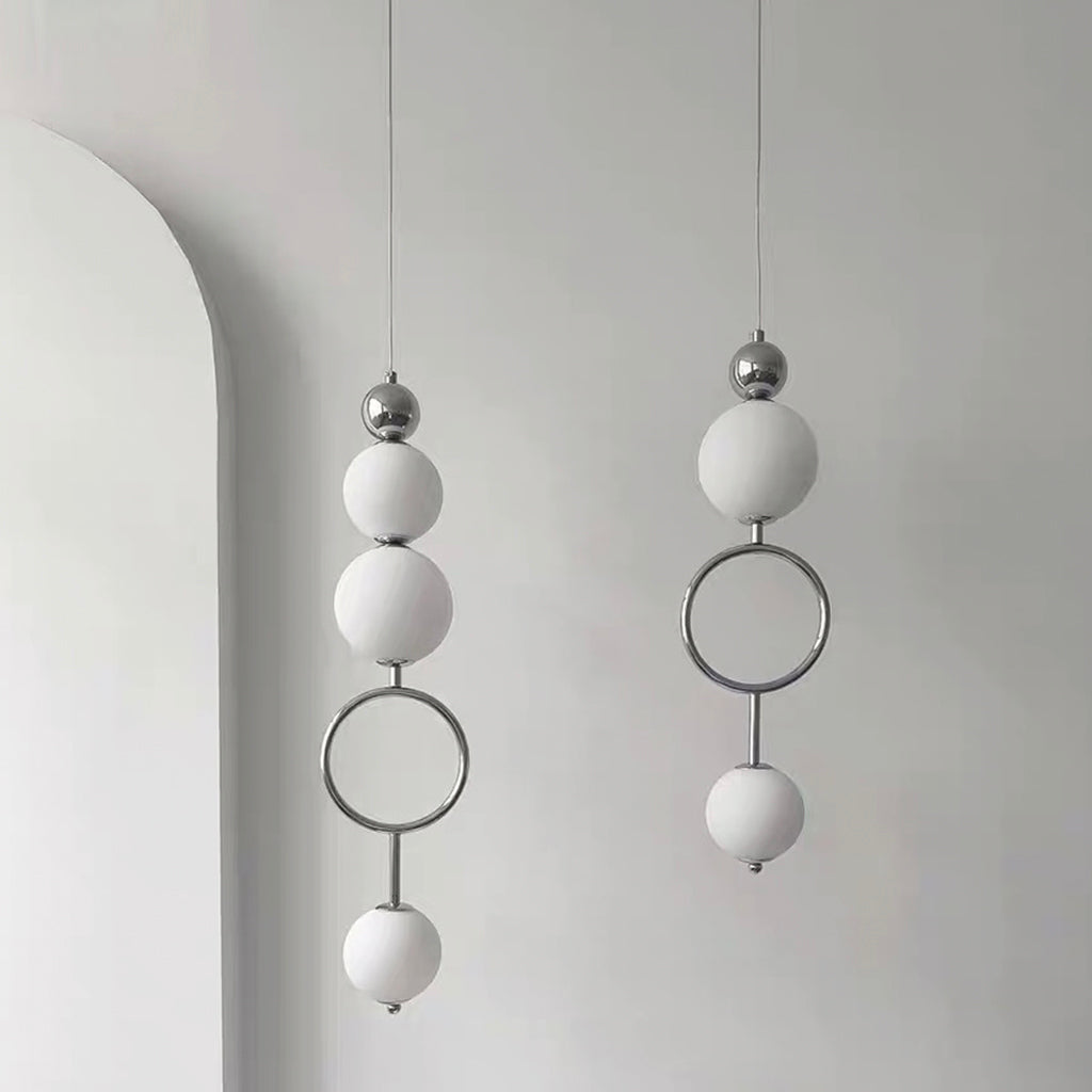 Small Globe Pendant Light Vertical Glass LED
