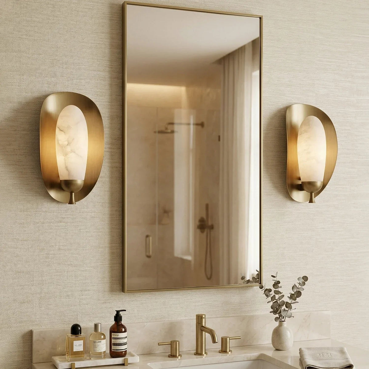 Solenne Alabaster Wall Sconce