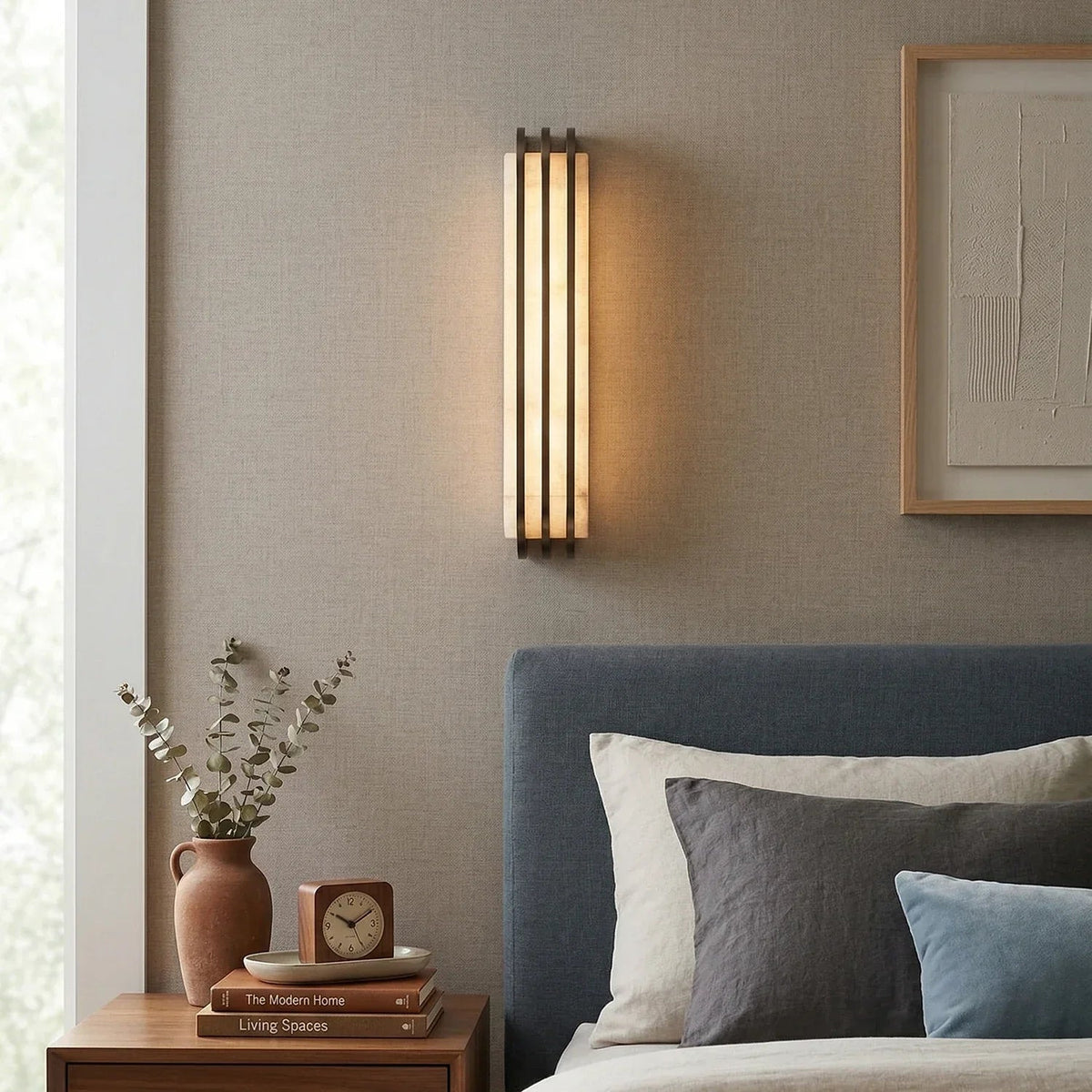 Norix Alabaster Frame Wall Light
