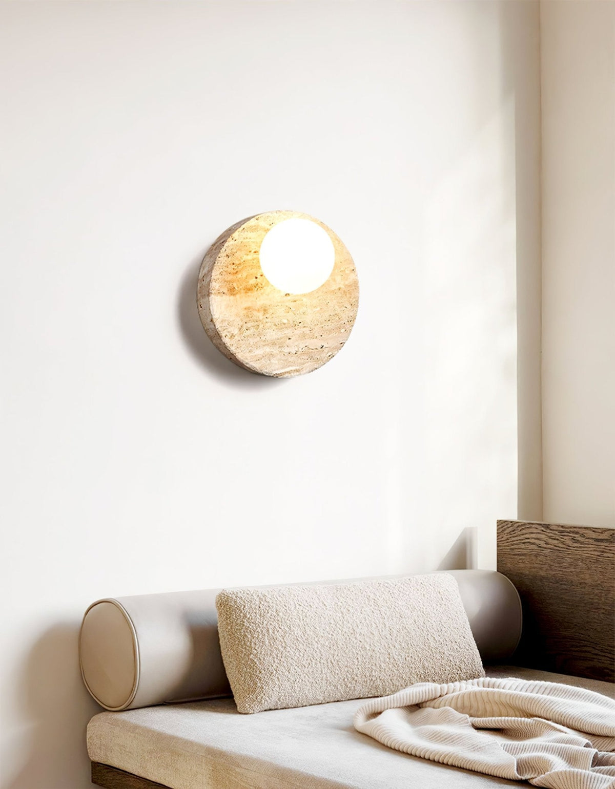 Sorella Travertine Sconce