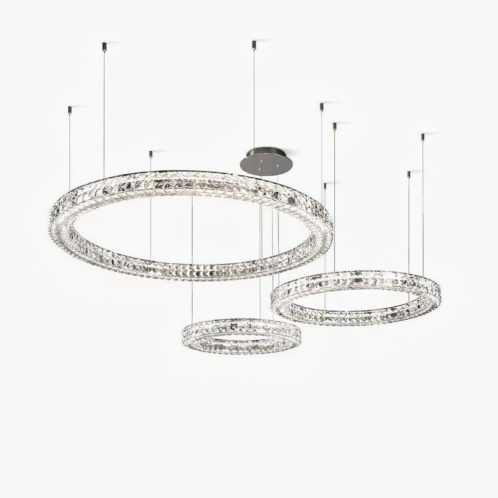 Wave Circle Crystal Chandelier