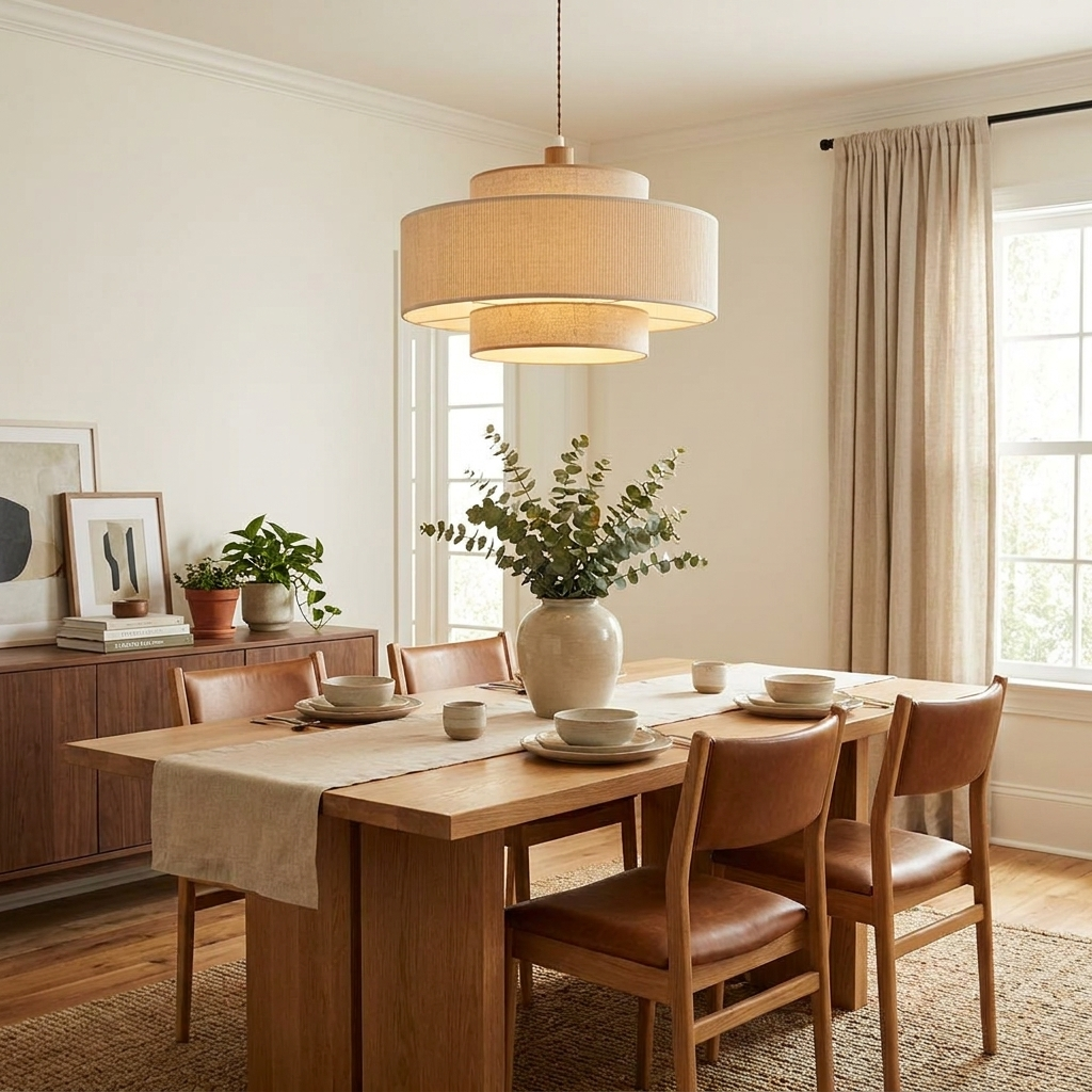 Spool Fabric Pendant Lamp
