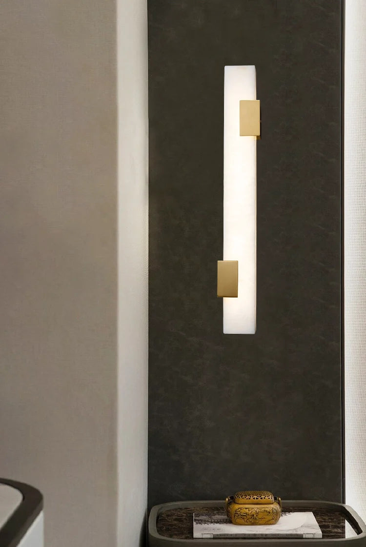 Strip Copper Alabaster Wall Lamp