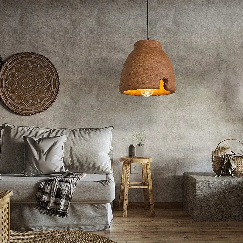 Style Clay Dome Pendant Light