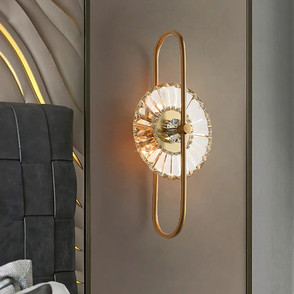 Sunflower Crystal Wall Light
