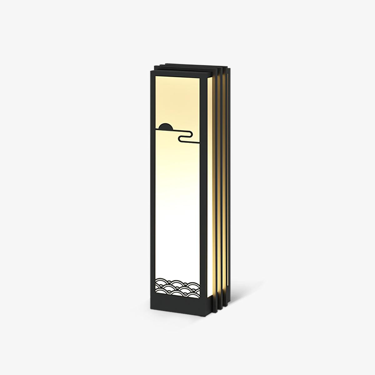 Modern Black Sunrise Pattern Outdoor Light