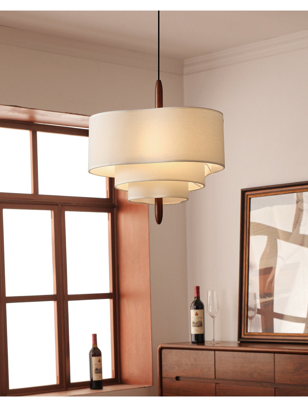 Talia Tiered Fabric Pendant Light