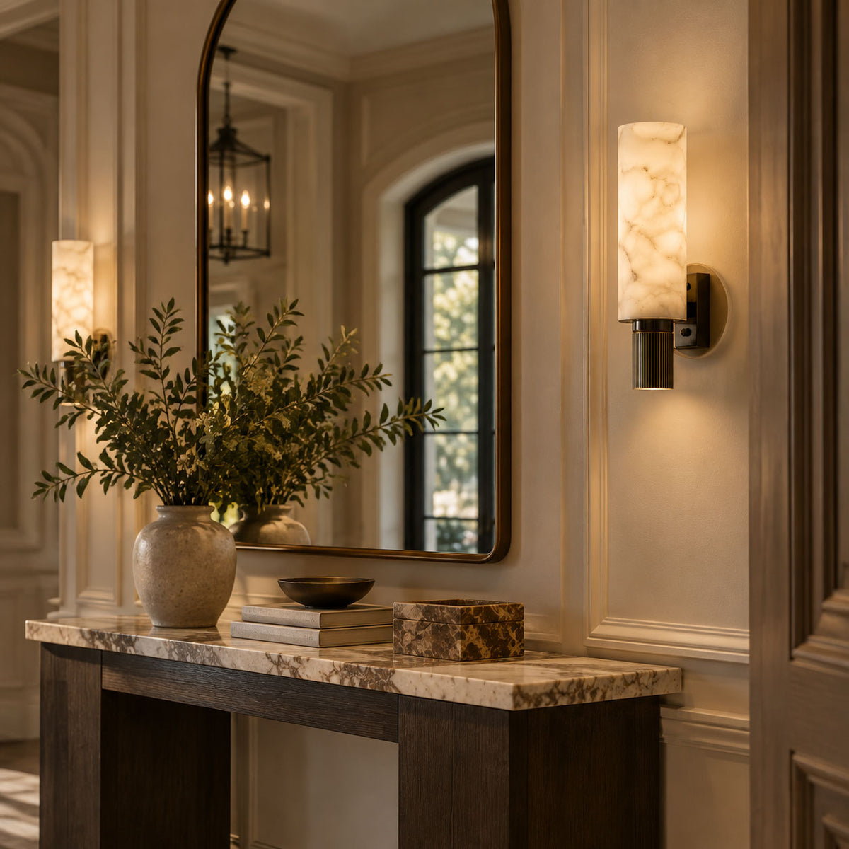 Torch Alabaster Sconce
