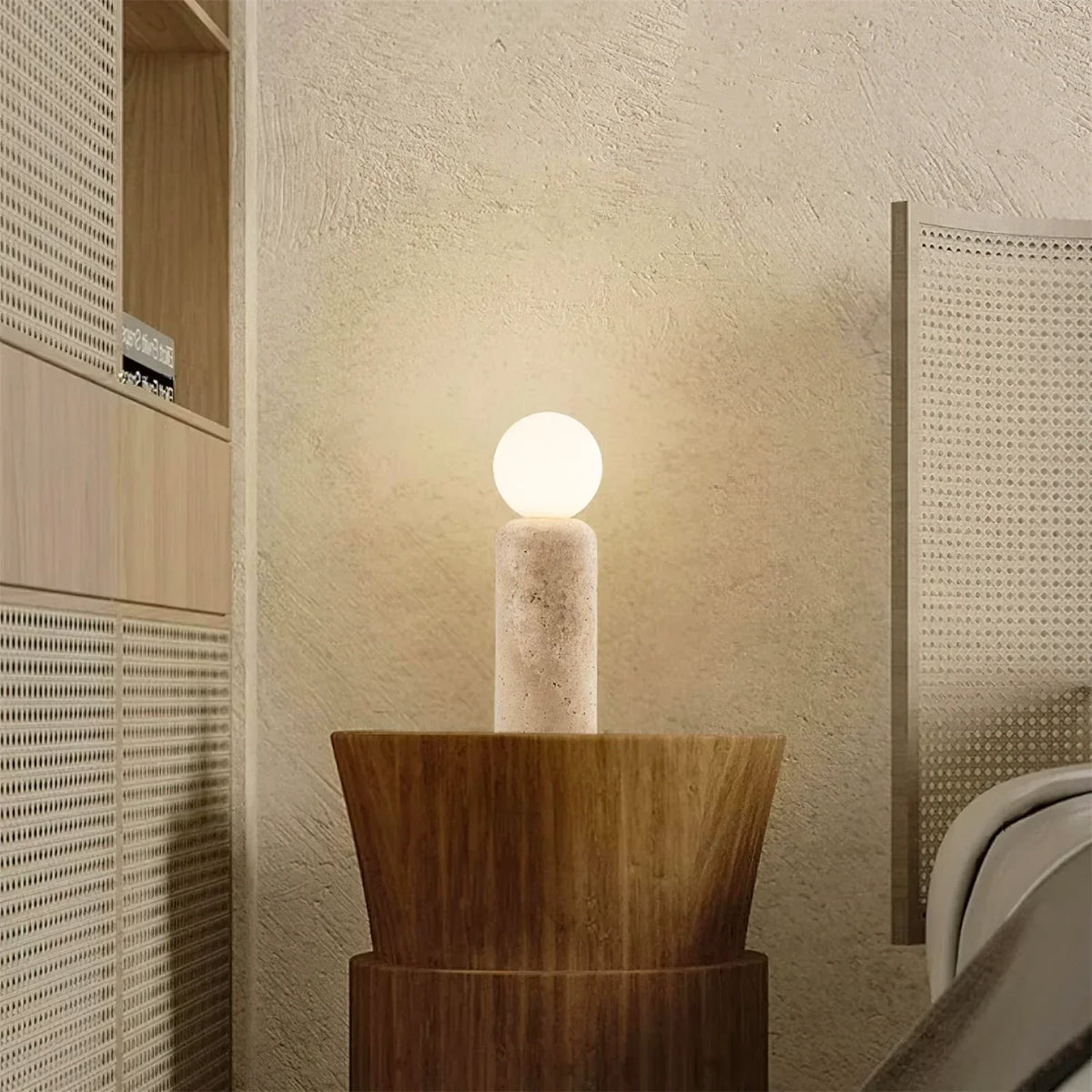 Travertine Cleona Table Lamp