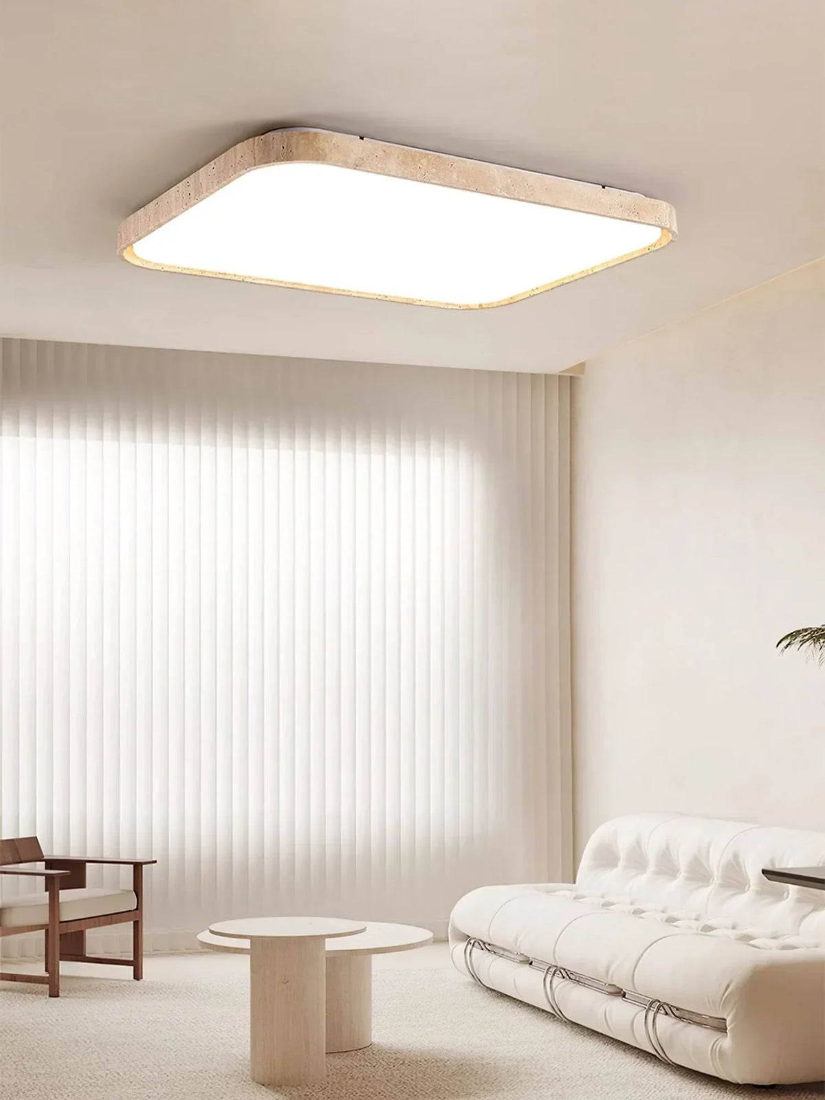 Travertine Lumo Stone Ceiling Light
