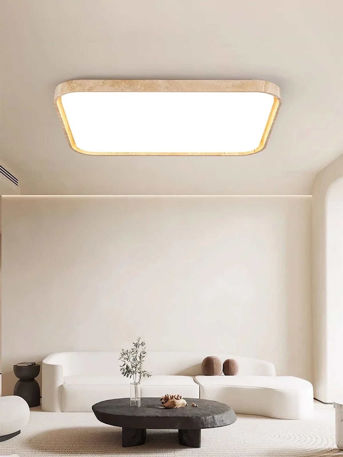 Travertine Lumo Stone Ceiling Light