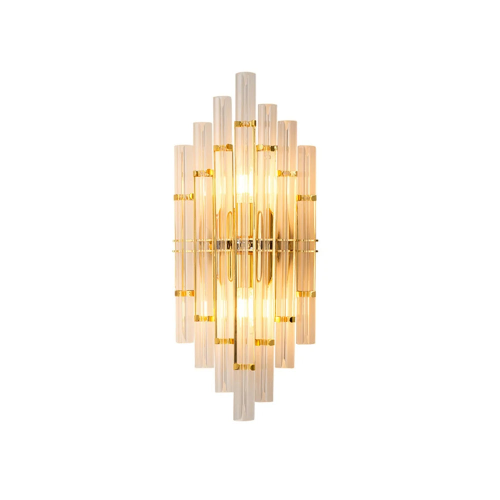 Tube Clear Crystal Wall Light