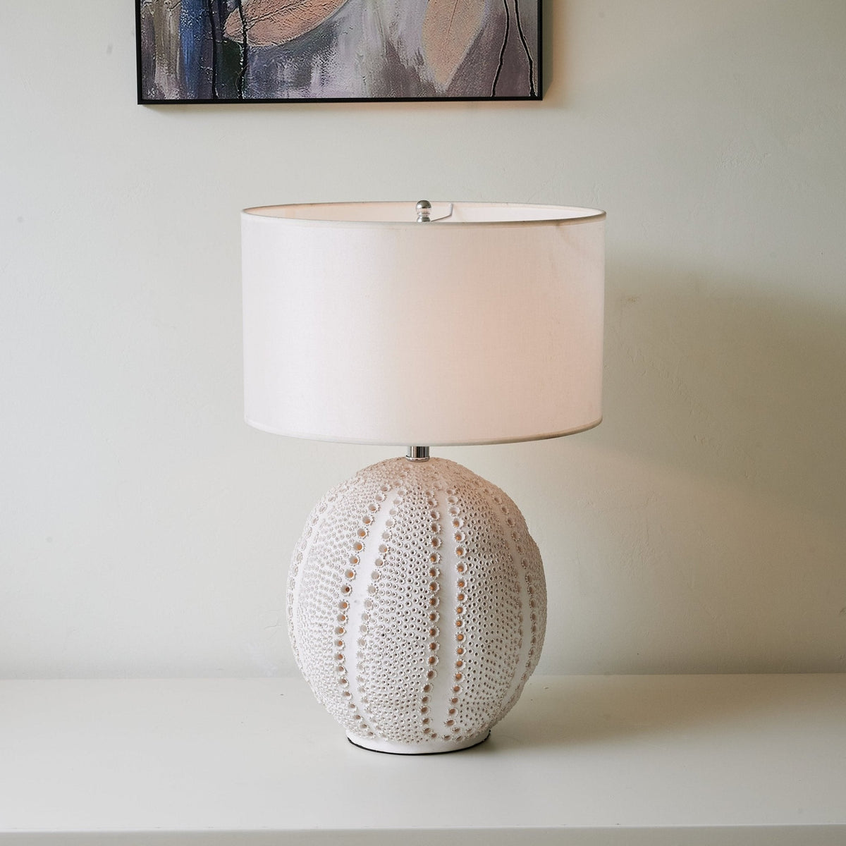Urchin Textured Ceramic Table Lamp