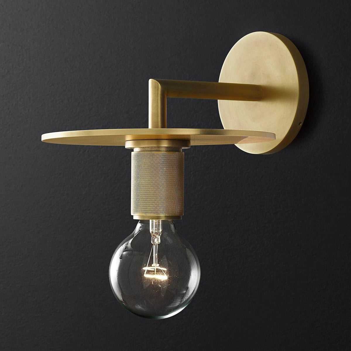 Armed Retro Brass Wall Sconce