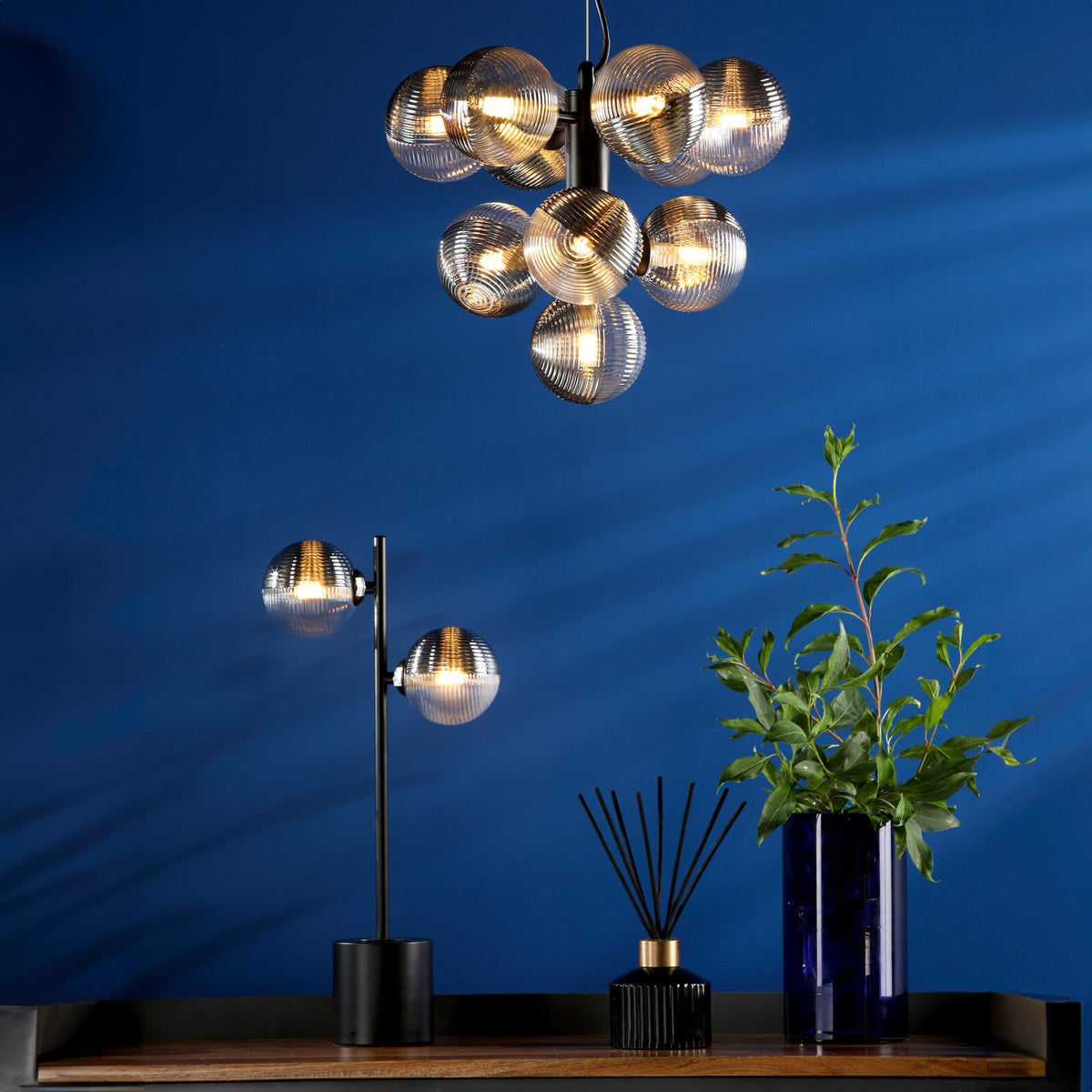 Alnorel 10-light Glass Chandelier