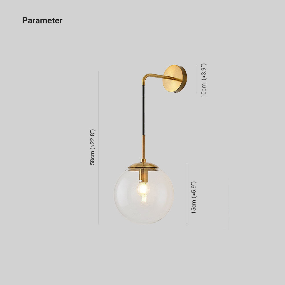 Bubble Glass Wall Light for Modern Bedside