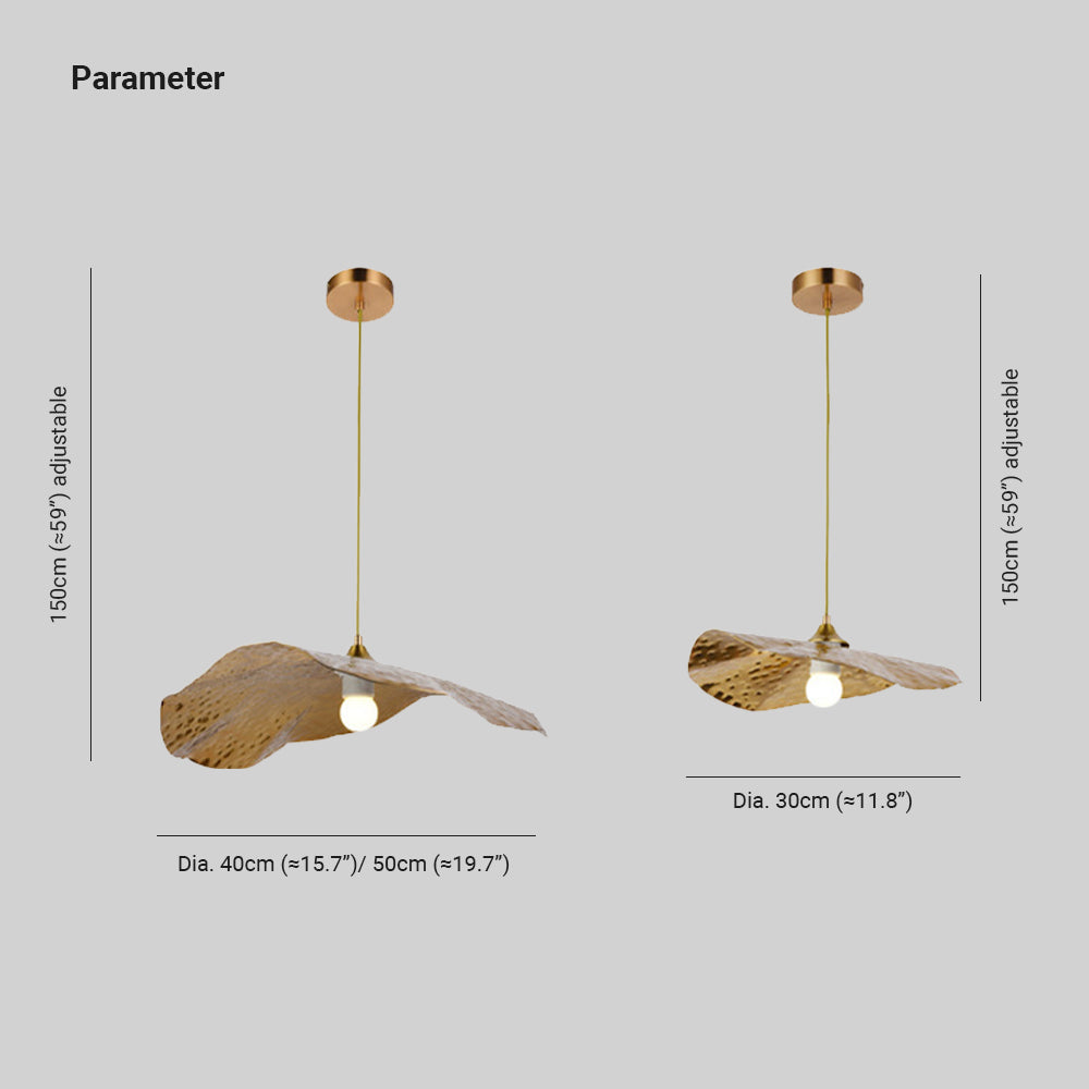 Retro Pendant Lights with Lotus Iron Design