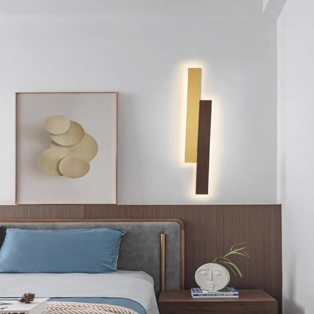 Wall Lamp 2 Light Bar Nordic Modern Linear LED, 4 Colors
