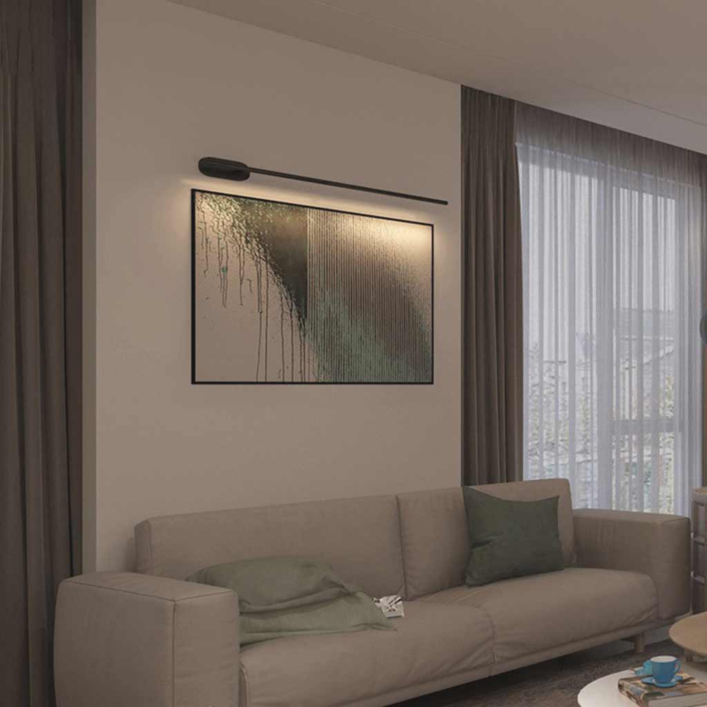 Wall Light Minimalist Linear LED for Picture/Painting, Black