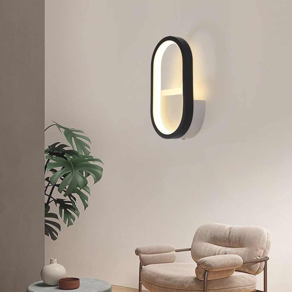 Wall Mounted LED Light Geometric, Black