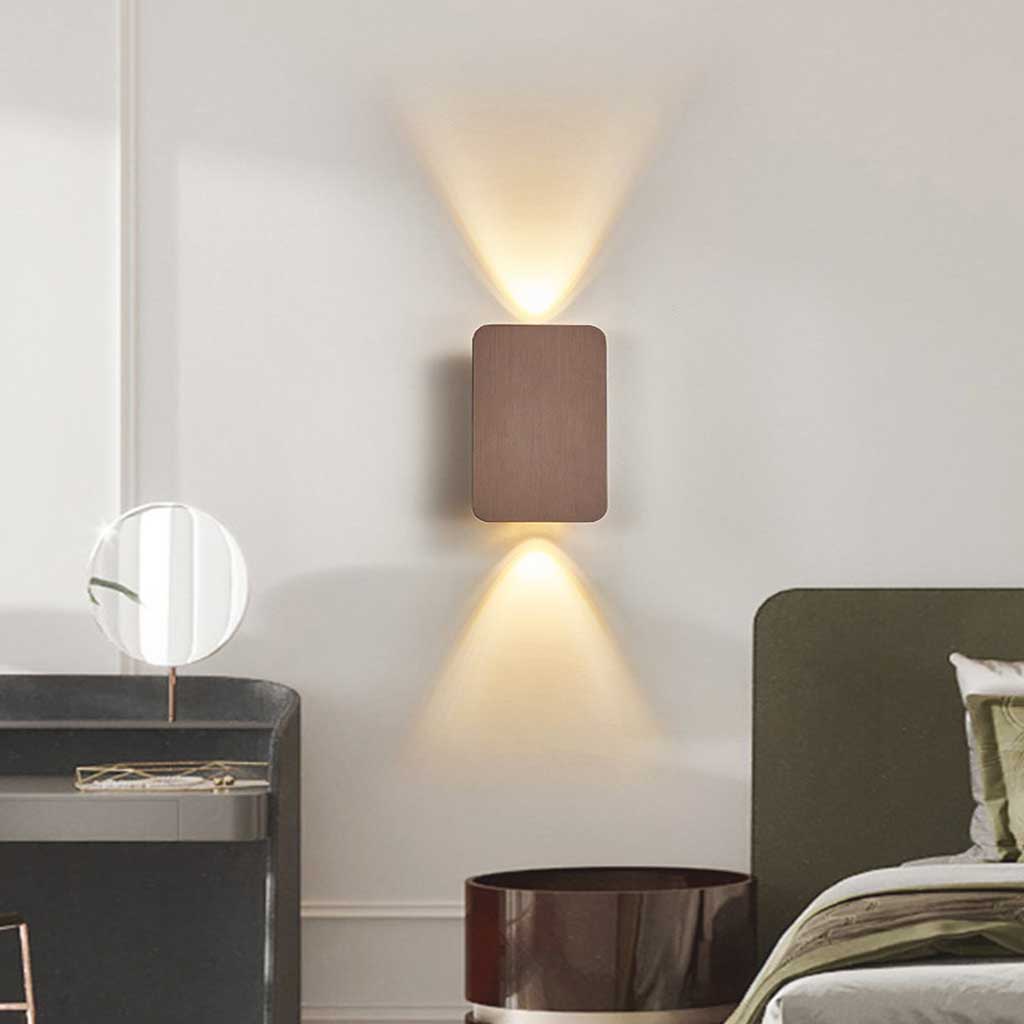 LED Wall Sconce Light Minimalist Rectangle Aluminum Linear, 5 Colors