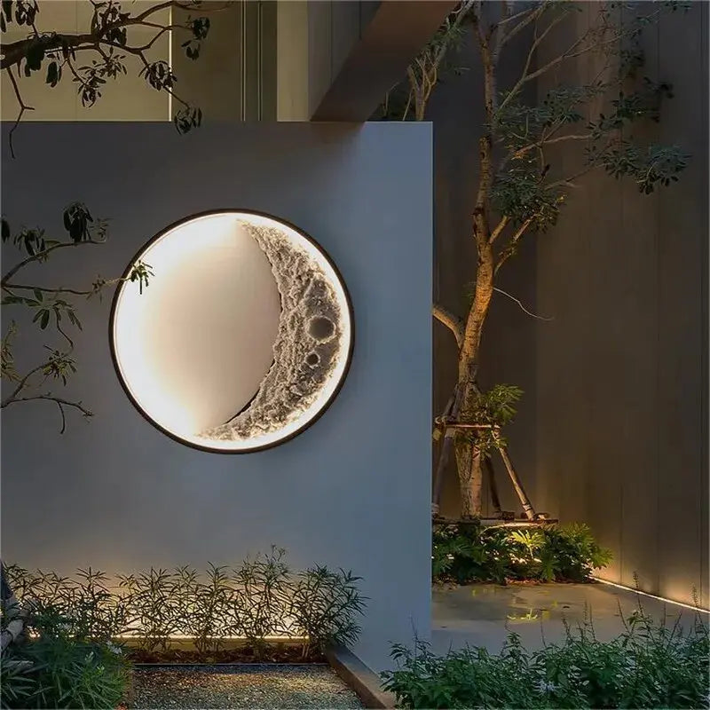 Waterproof Outdoor Moon Wall Light