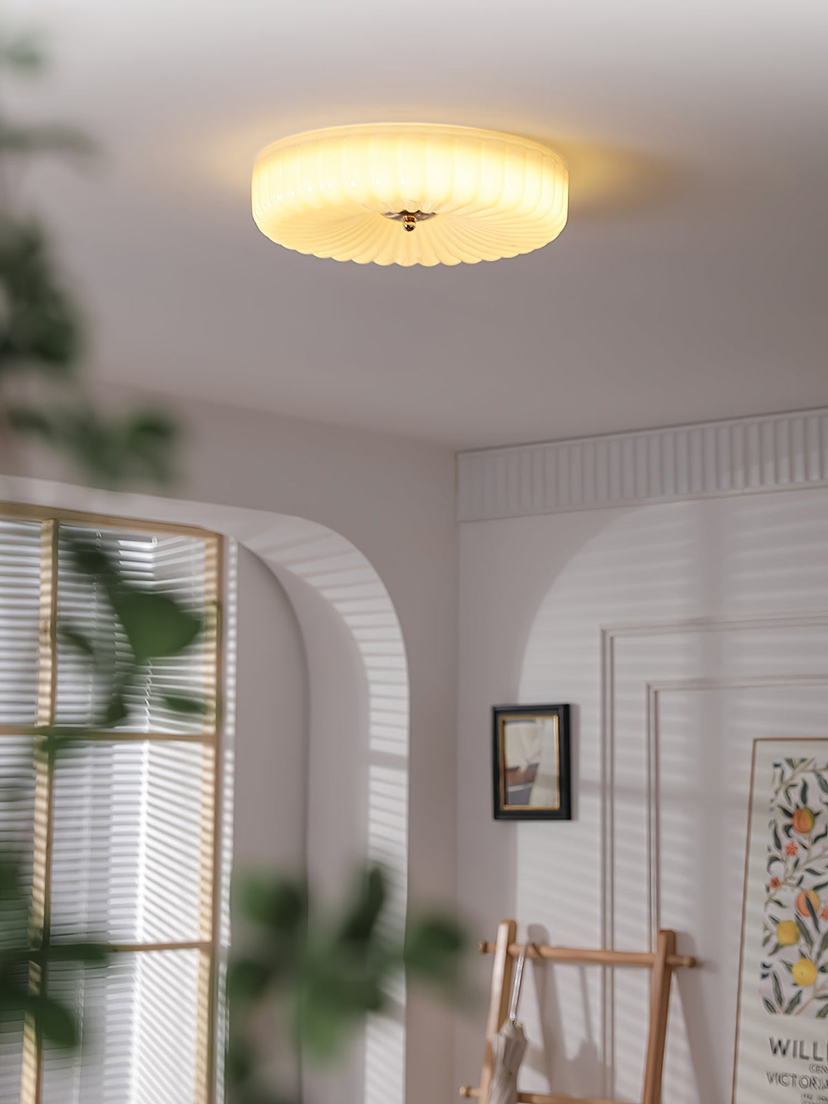 Zathee Glass Flush Mount Ceiling Light