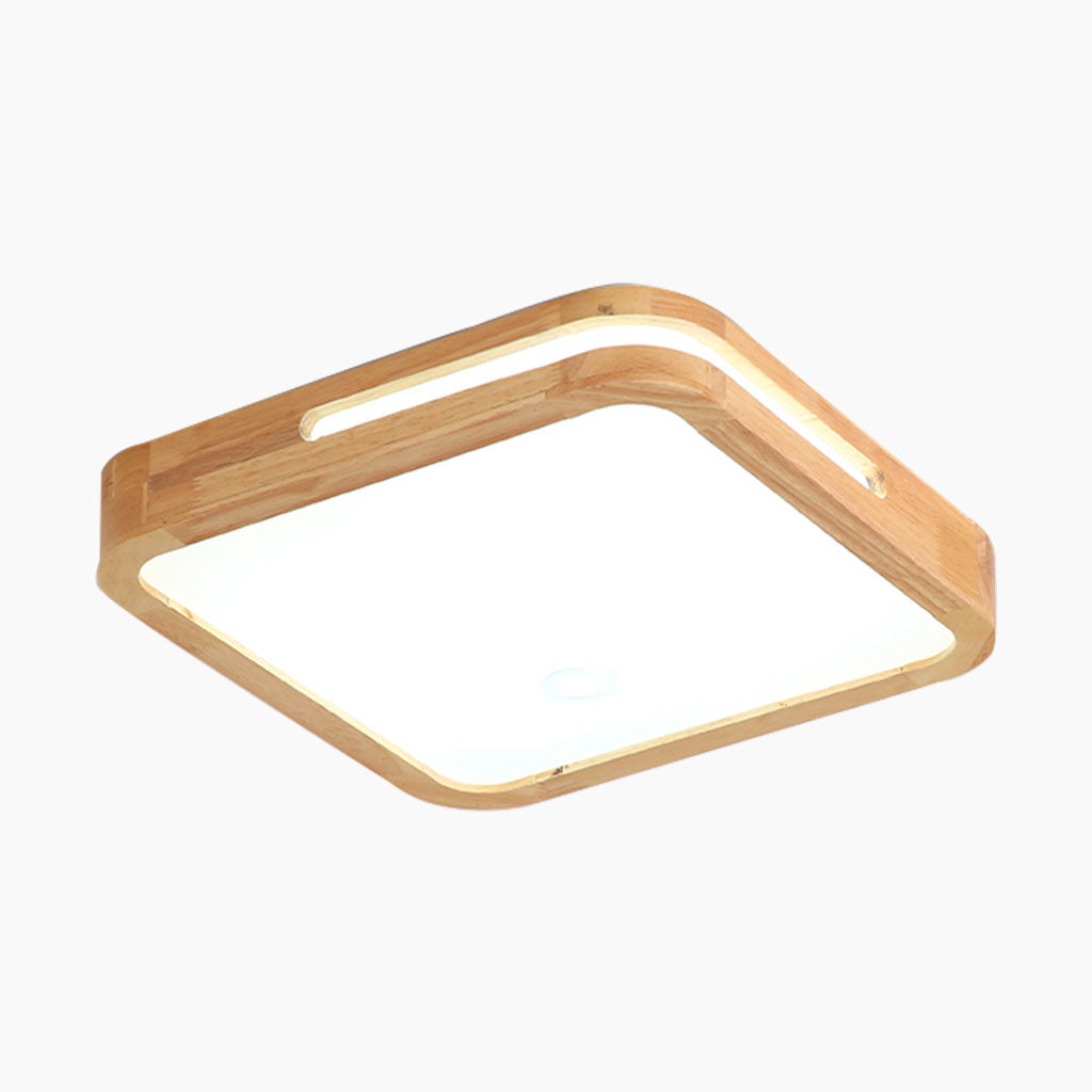 Ceiling Light Flush Mount Modern Round / Square, Wood