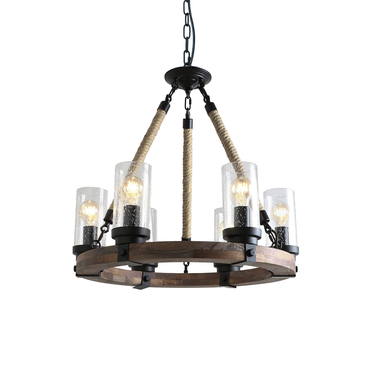 Zomiria Wagon Wheel Chandelier