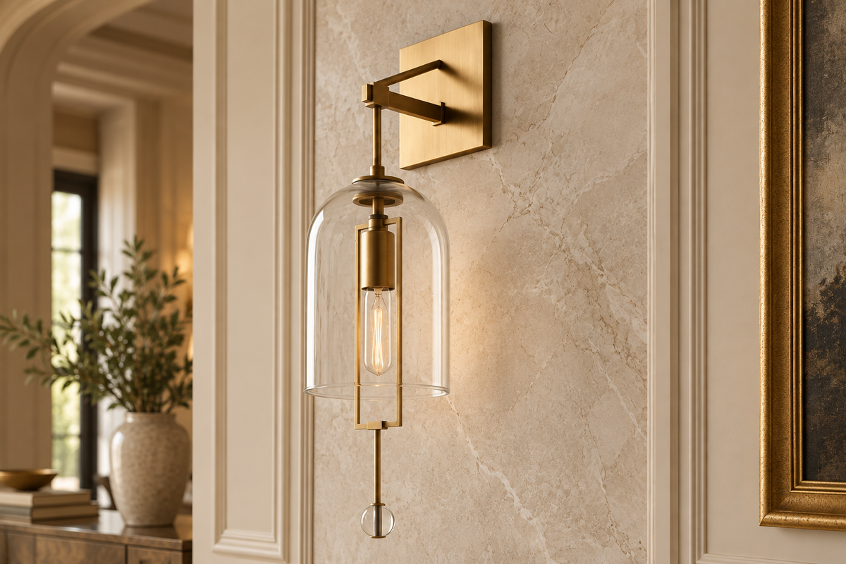 Glass Bell Wall Sconce | Black or Bronze | CLKS8501