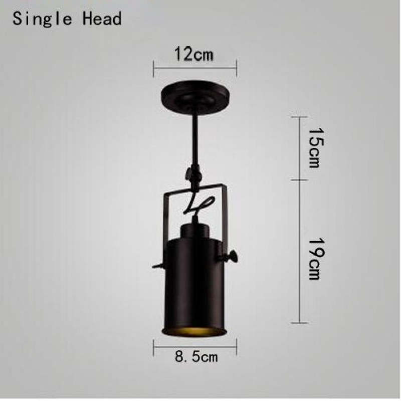 Silva Vintage Adjustable Semi-Flush Mount Ceiling Light, Black