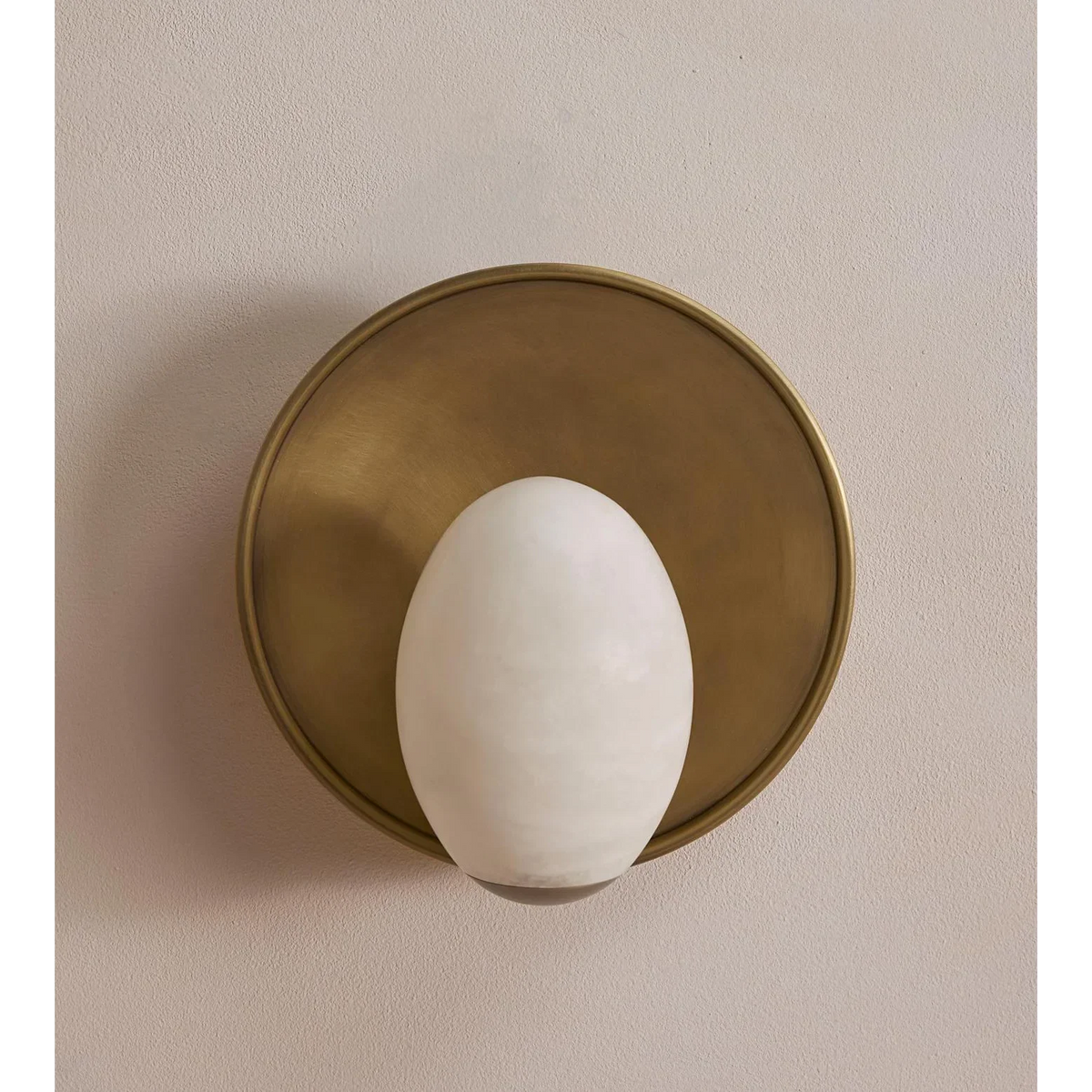 Egg Alabaster & Brass Wall Sconce | CLKA025