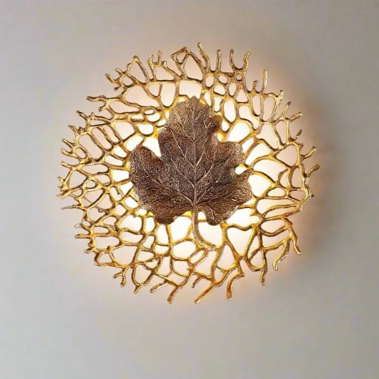 Gold Leaf Decorative Wall Sconce | CLVE025