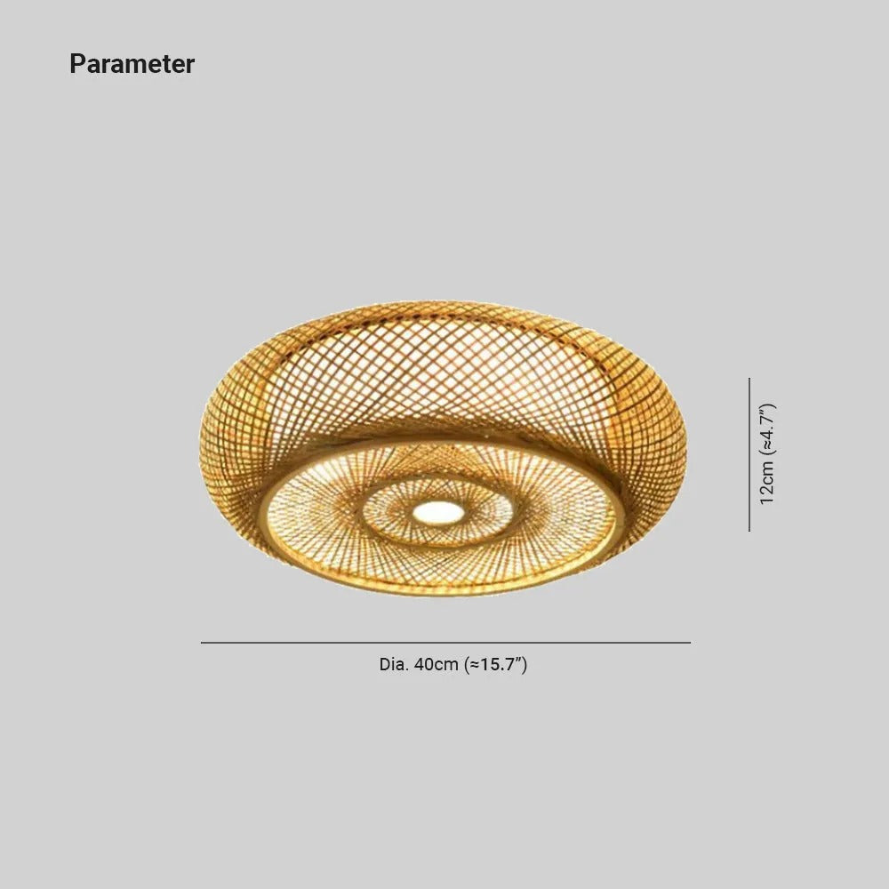 Bamboo Rattan Ceiling Light for Restaurant