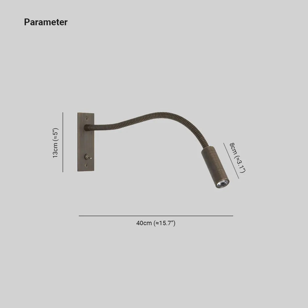Modern Flexible LED Reading Wall Mount Light Dimmable for Bedside