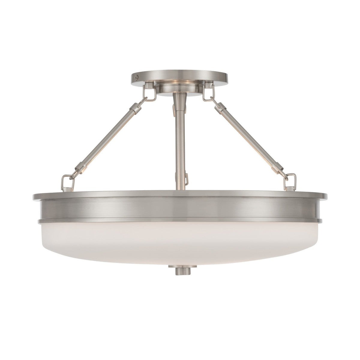 2-Light Linen Drum Flush Mount Ceiling